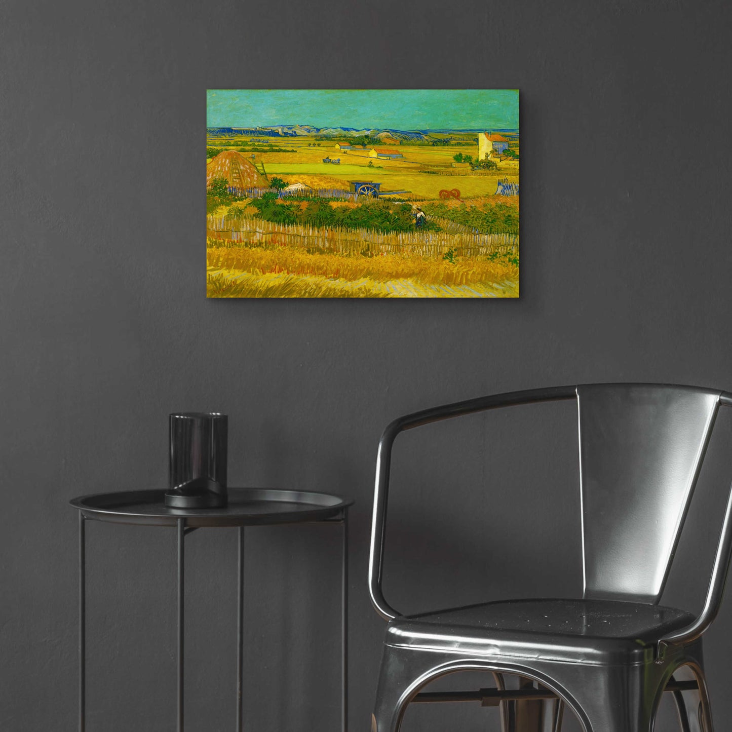 Epic Art 'De Oogst' by Vincent Van Gogh, Acrylic Glass Wall Art,24x16