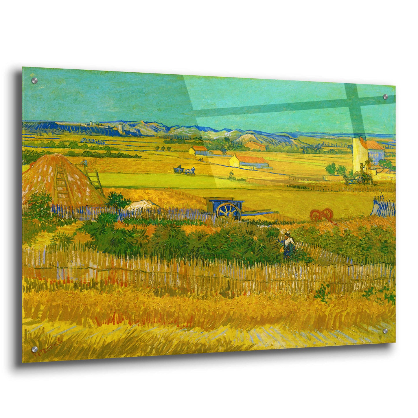 Epic Art 'De Oogst' by Vincent Van Gogh, Acrylic Glass Wall Art,36x24