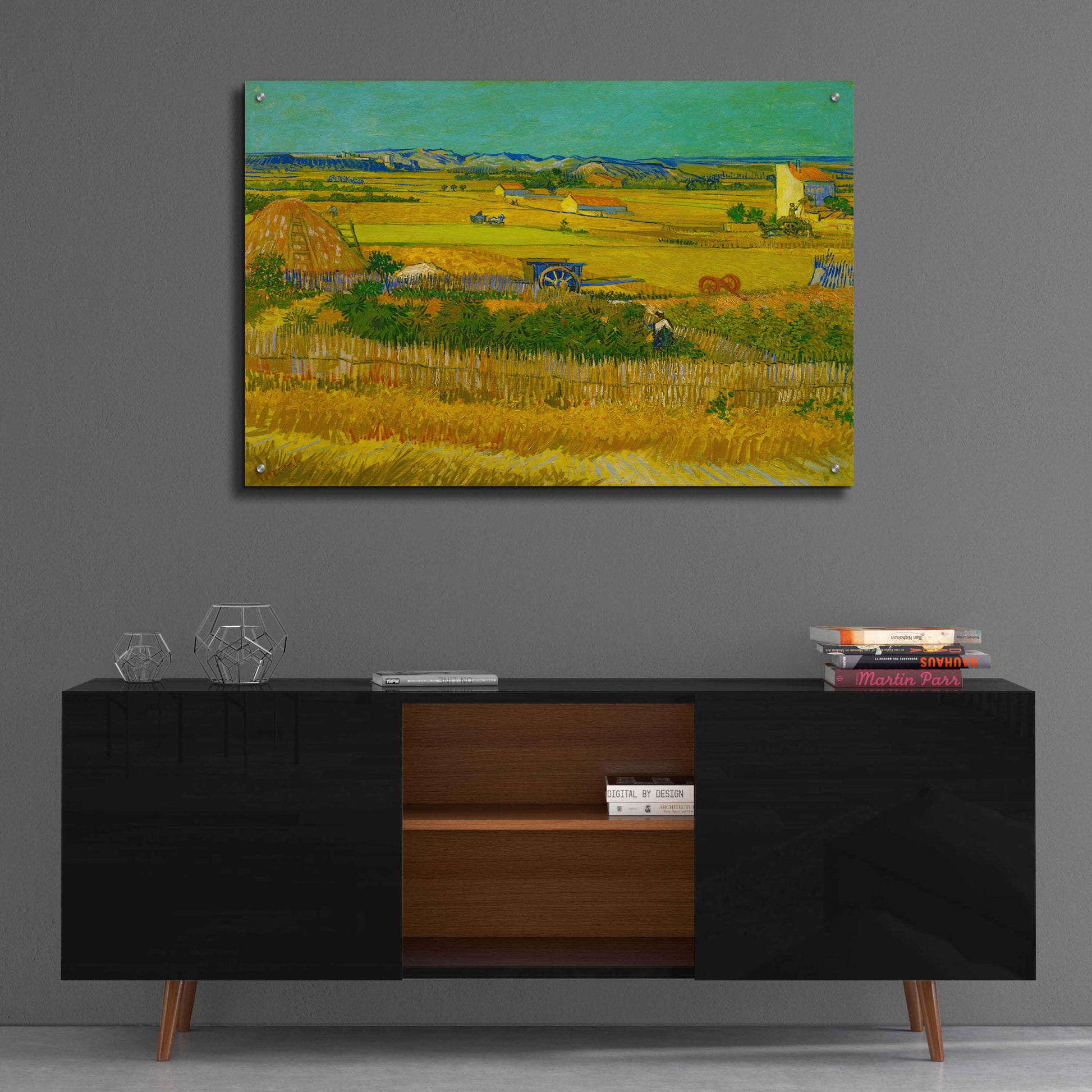 Epic Art 'De Oogst' by Vincent Van Gogh, Acrylic Glass Wall Art,36x24