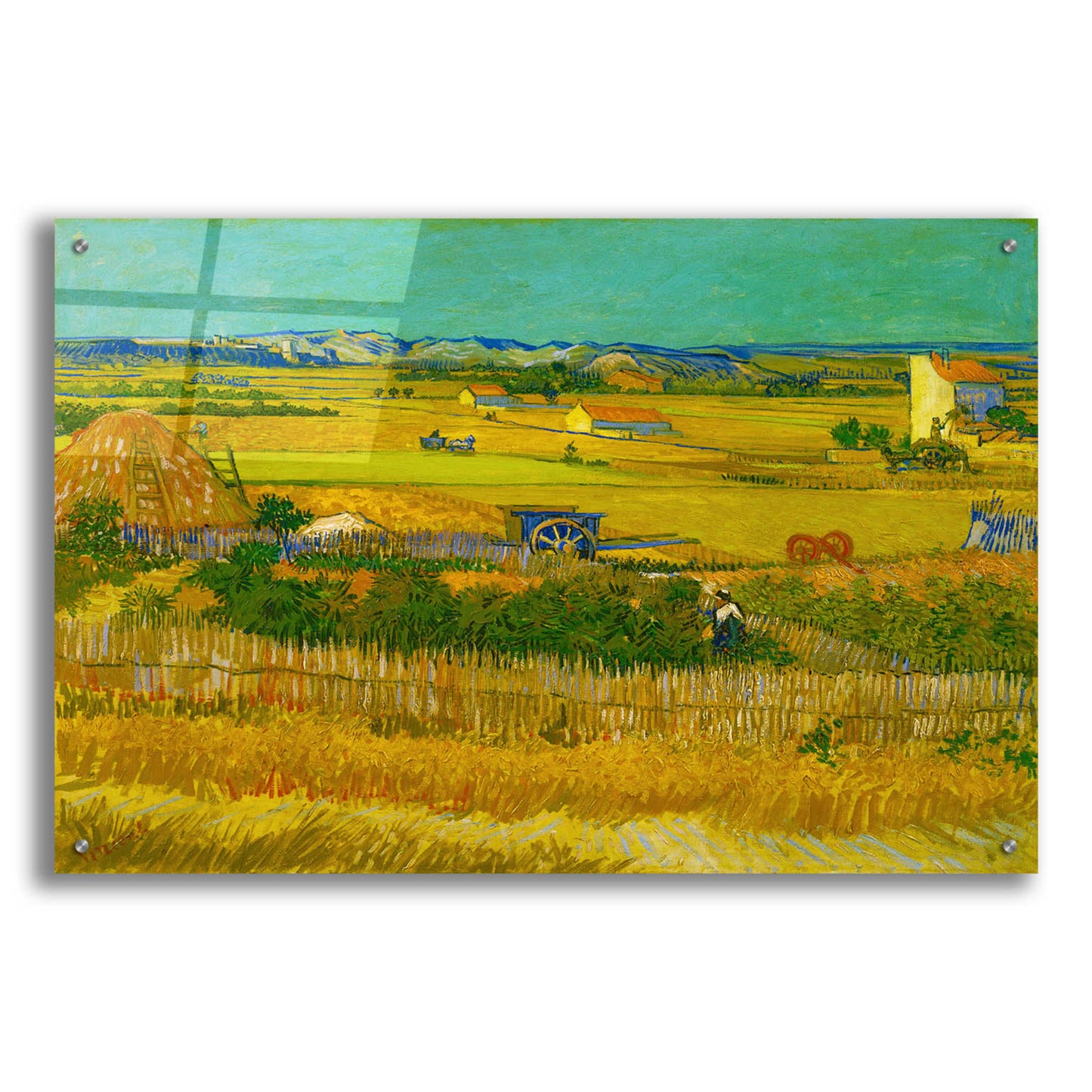 Epic Art 'De Oogst' by Vincent Van Gogh, Acrylic Glass Wall Art,36x24