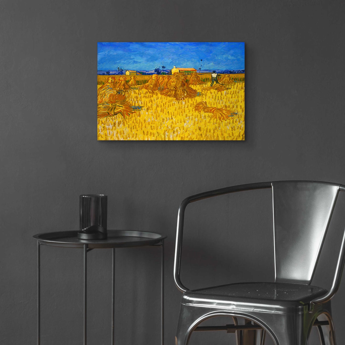 Epic Art 'Corn Harvest In Provence' by Vincent Van Gogh, Acrylic Glass Wall Art,24x16