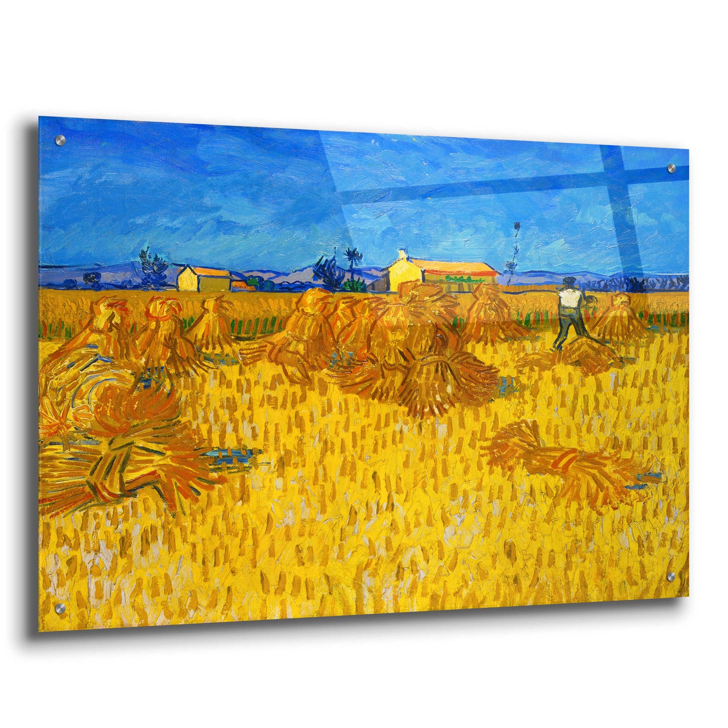 Epic Art 'Corn Harvest In Provence' by Vincent Van Gogh, Acrylic Glass Wall Art,36x24