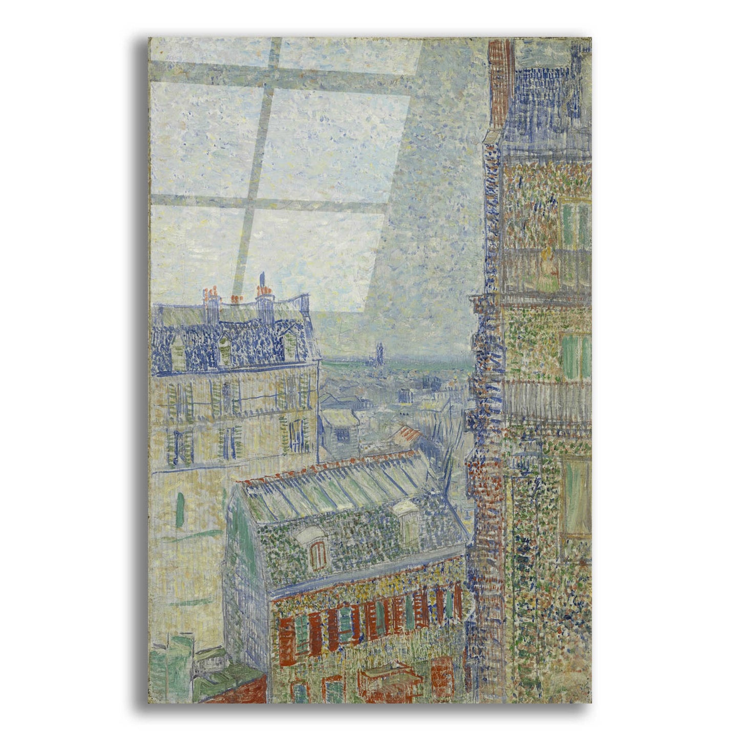 Epic Art 'View From Theo's Apartment' by Vincent Van Gogh, Acrylic Glass Wall Art,12x16