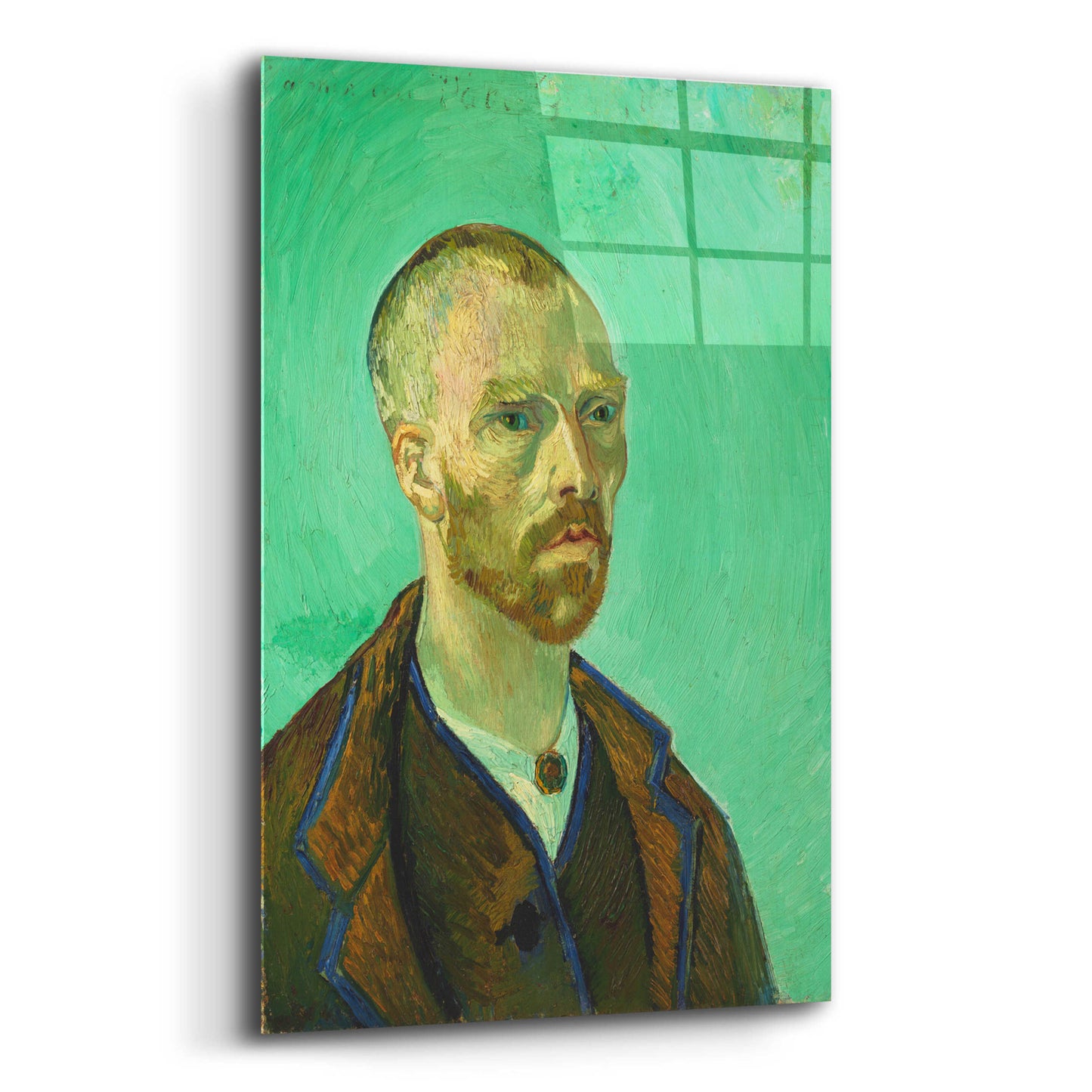 Epic Art 'Self-Portrait Dedicated To Gauguin' by Vincent Van Gogh, Acrylic Glass Wall Art,12x16