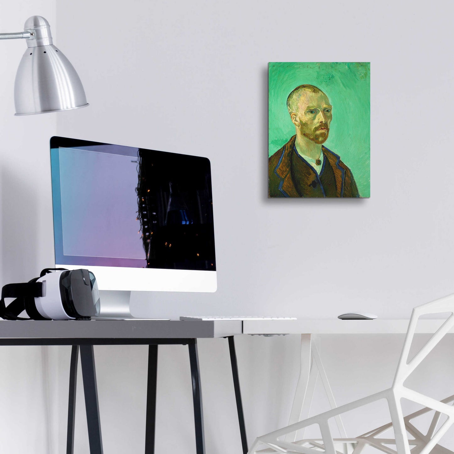 Epic Art 'Self-Portrait Dedicated To Gauguin' by Vincent Van Gogh, Acrylic Glass Wall Art,12x16