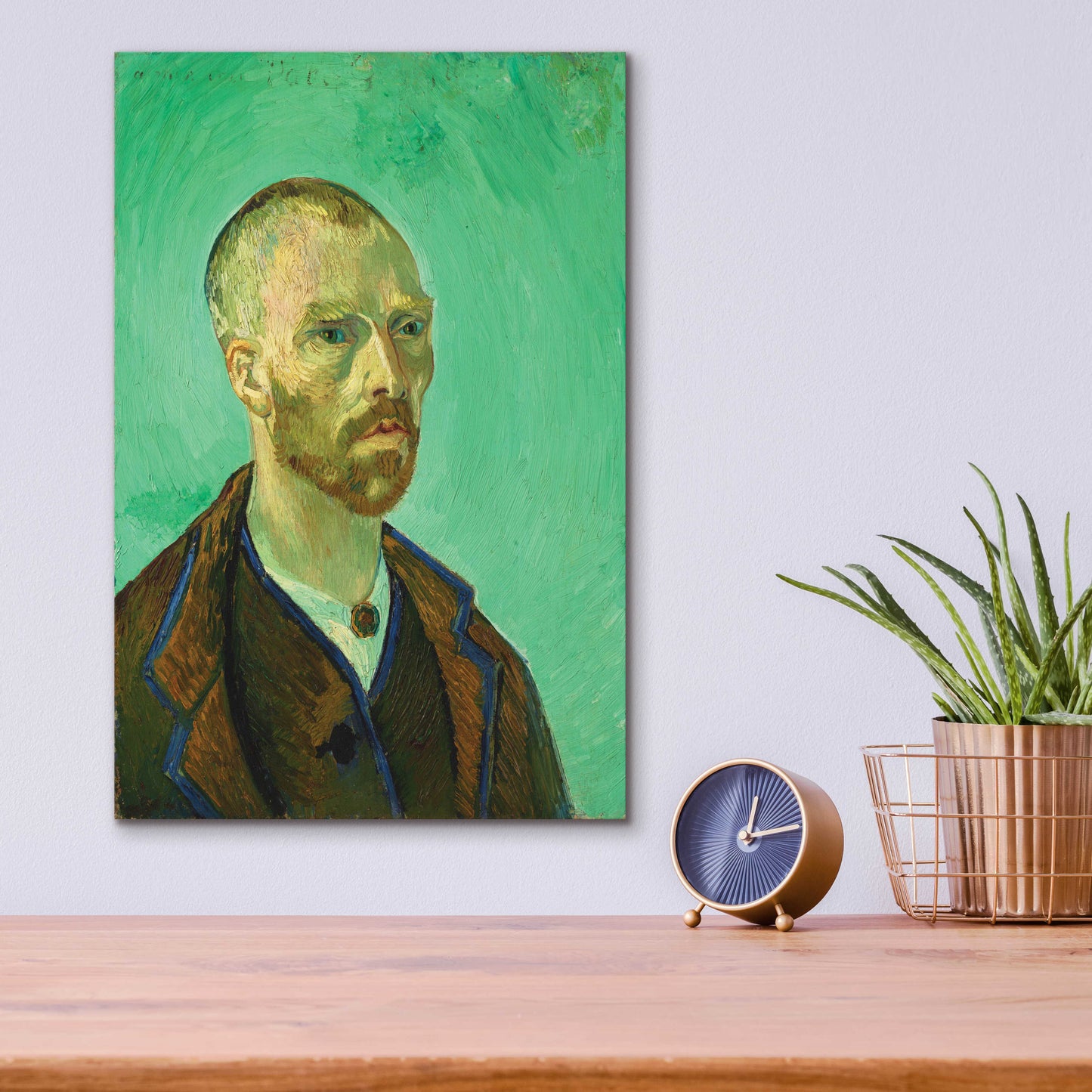 Epic Art 'Self-Portrait Dedicated To Gauguin' by Vincent Van Gogh, Acrylic Glass Wall Art,12x16