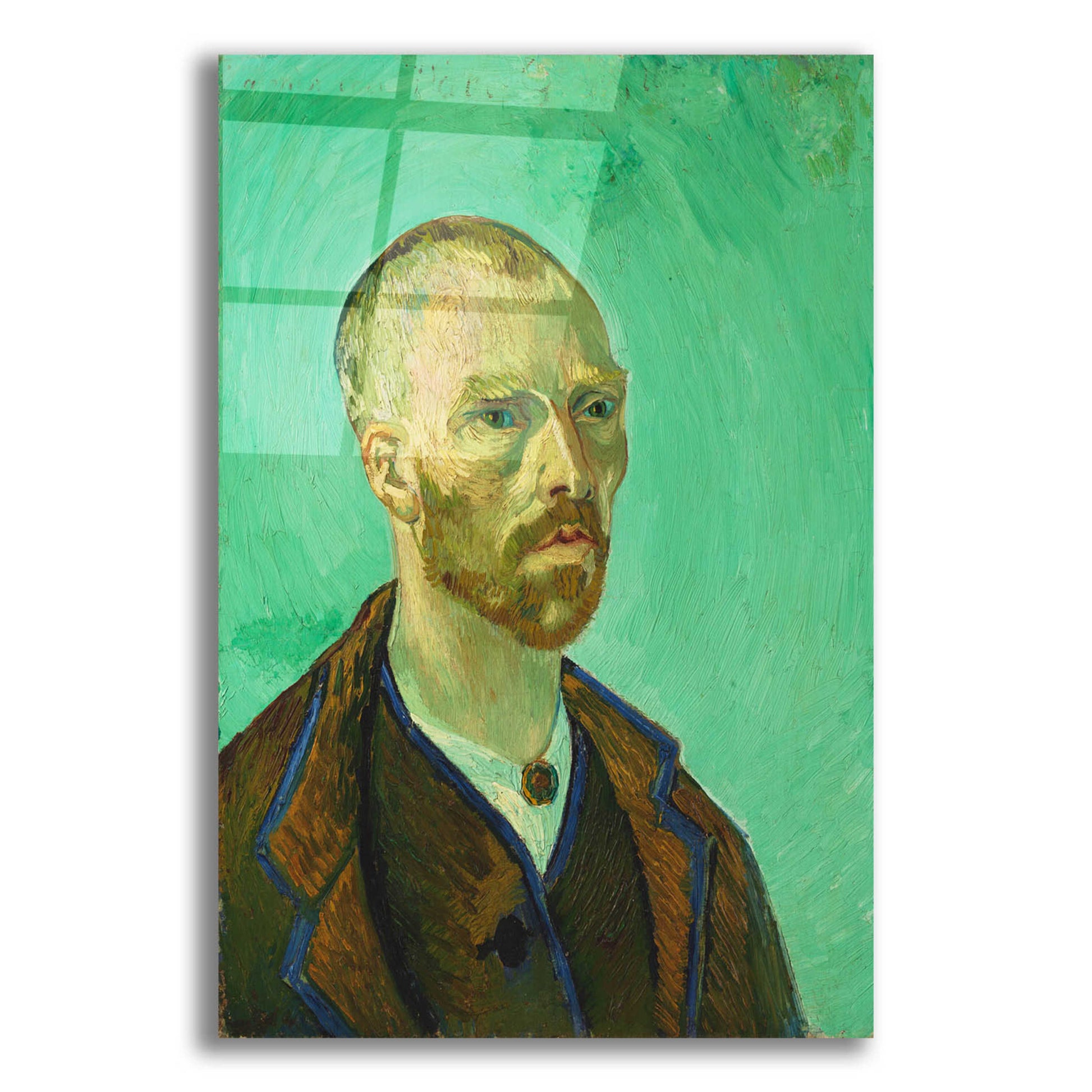 Epic Art 'Self-Portrait Dedicated To Gauguin' by Vincent Van Gogh, Acrylic Glass Wall Art,12x16