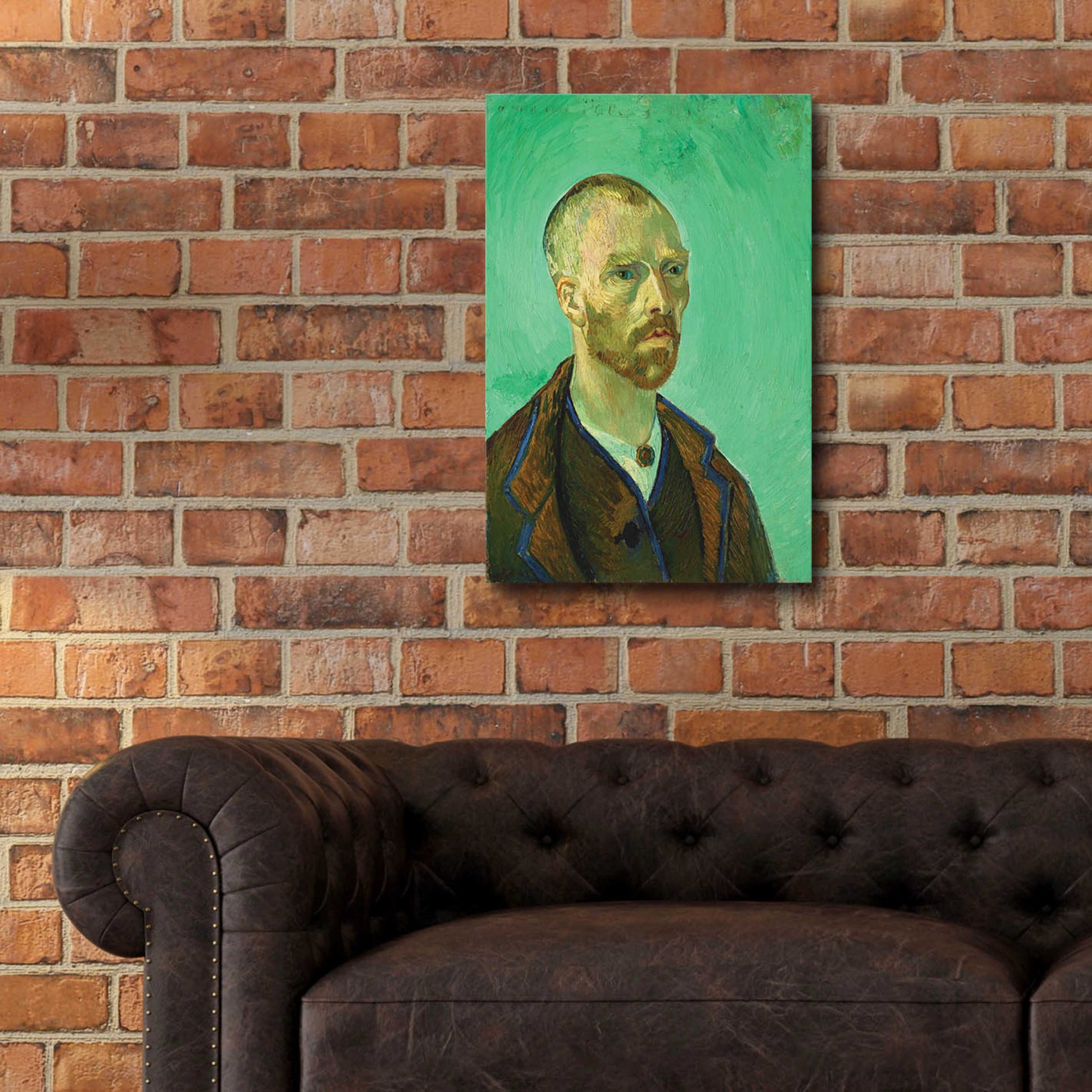 Epic Art 'Self-Portrait Dedicated To Gauguin' by Vincent Van Gogh, Acrylic Glass Wall Art,16x24