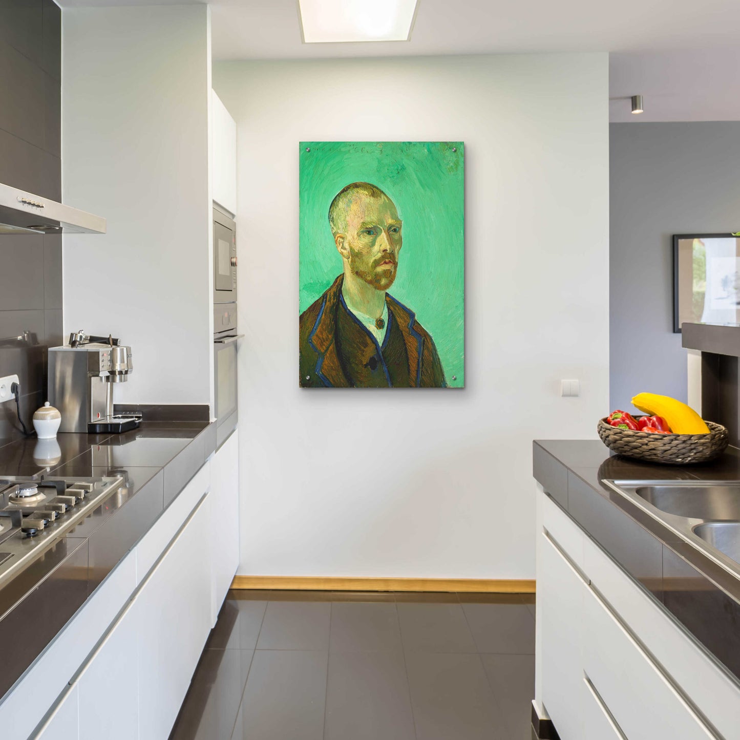 Epic Art 'Self-Portrait Dedicated To Gauguin' by Vincent Van Gogh, Acrylic Glass Wall Art,24x36