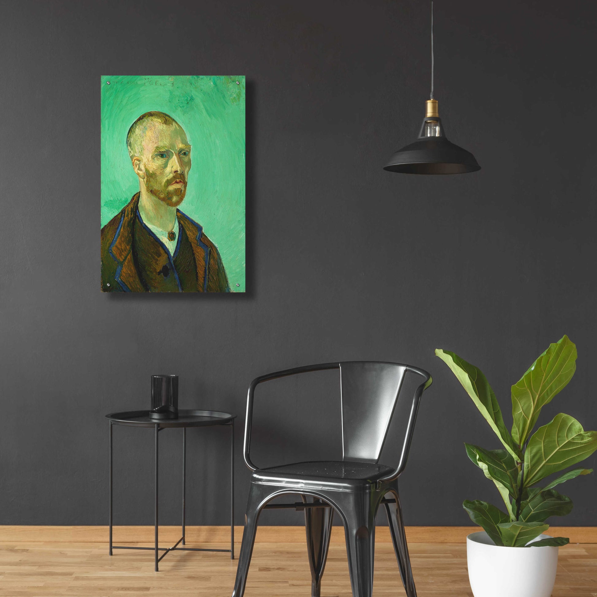 Epic Art 'Self-Portrait Dedicated To Gauguin' by Vincent Van Gogh, Acrylic Glass Wall Art,24x36