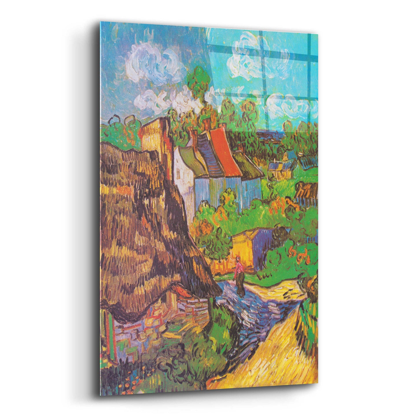 Epic Art 'Houses At Auvers' by Vincent Van Gogh, Acrylic Glass Wall Art,12x16