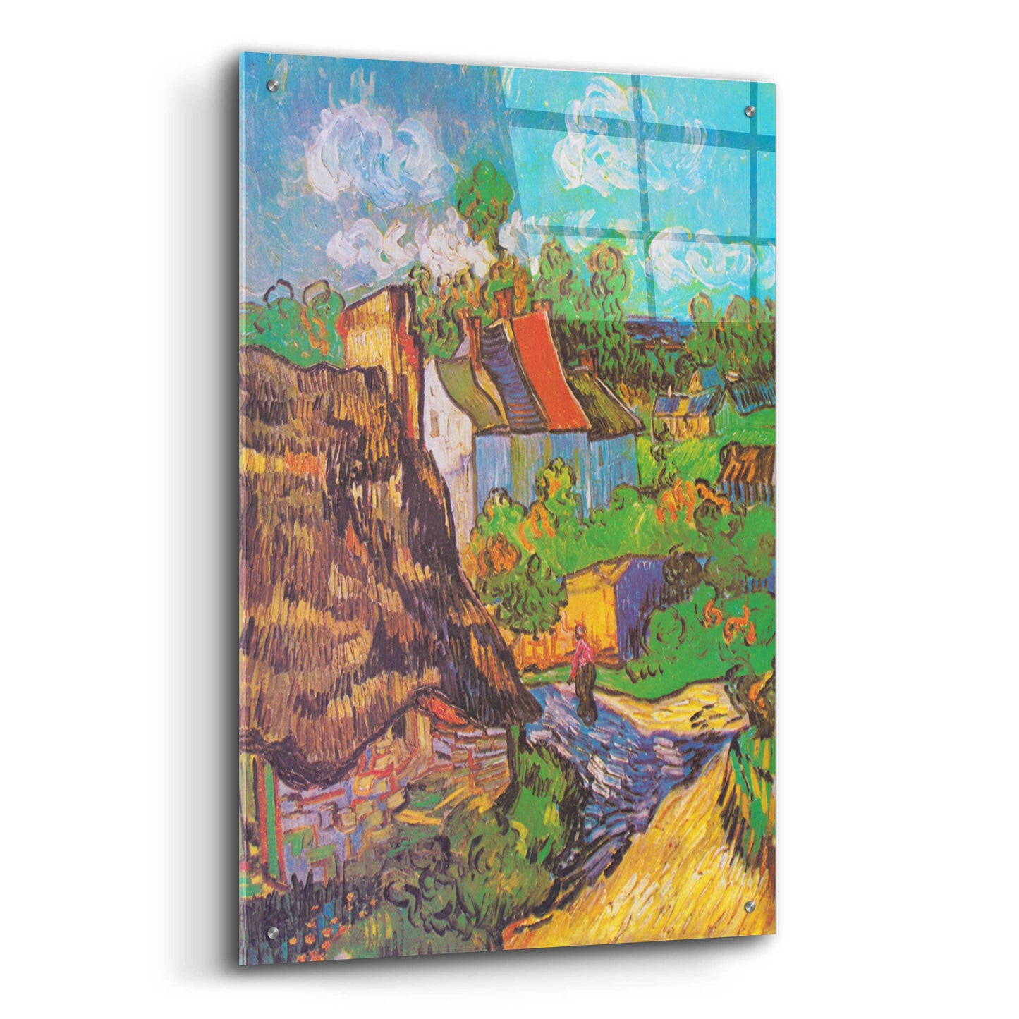 Epic Art 'Houses At Auvers' by Vincent Van Gogh, Acrylic Glass Wall Art,24x36