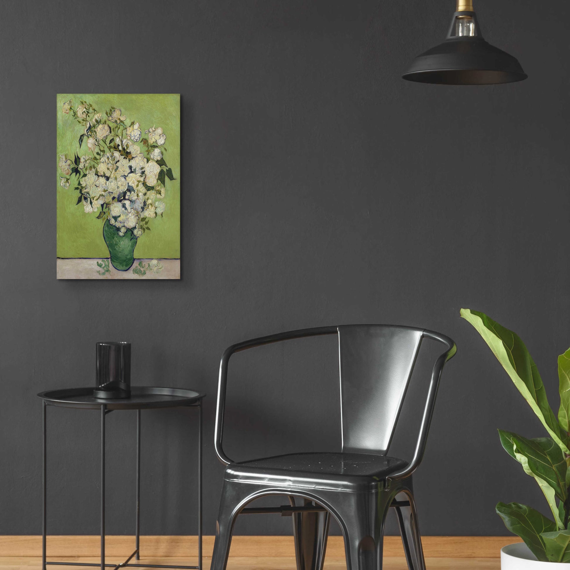 Epic Art 'Vase Of Roses' by Vincent Van Gogh, Acrylic Glass Wall Art,16x24