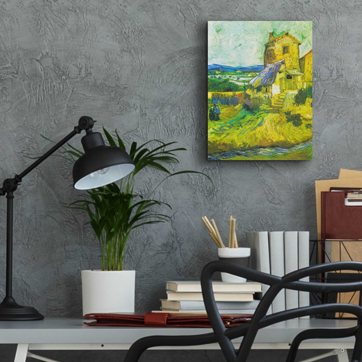 Epic Art 'The Old Mill' by Vincent Van Gogh, Acrylic Glass Wall Art,12x16