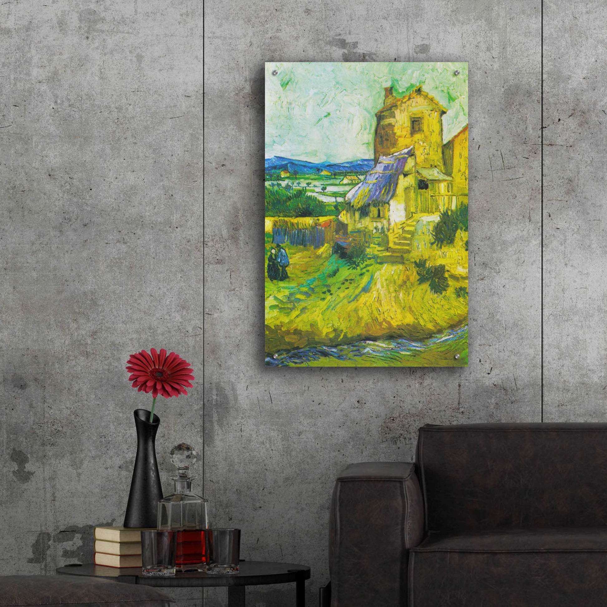 Epic Art 'The Old Mill' by Vincent Van Gogh, Acrylic Glass Wall Art,24x36