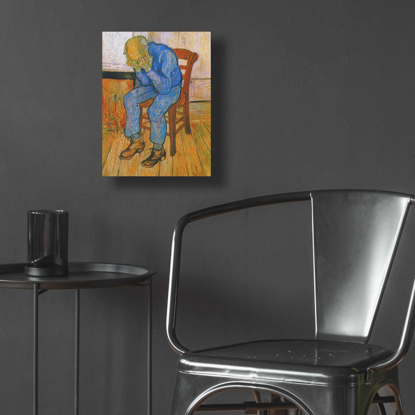 Epic Art 'Sorrowing Old Man' by Vincent Van Gogh, Acrylic Glass Wall Art,12x16