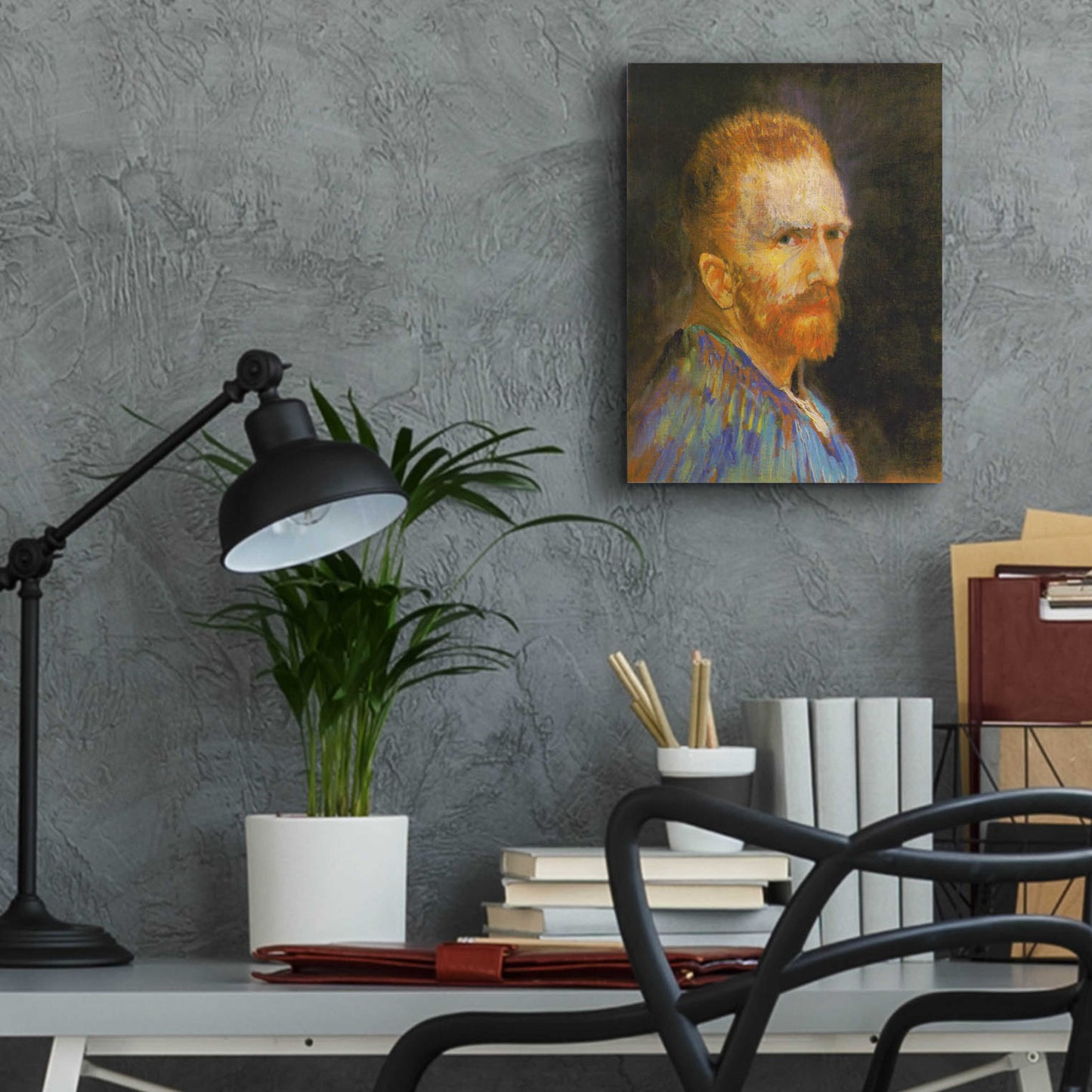 Epic Art 'Selbstbildnis X' by Vincent Van Gogh, Acrylic Glass Wall Art,12x16