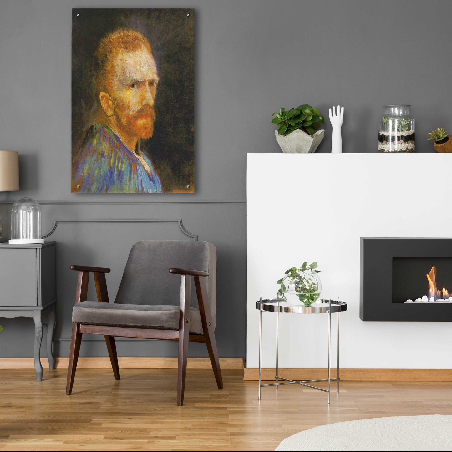 Epic Art 'Selbstbildnis X' by Vincent Van Gogh, Acrylic Glass Wall Art,24x36