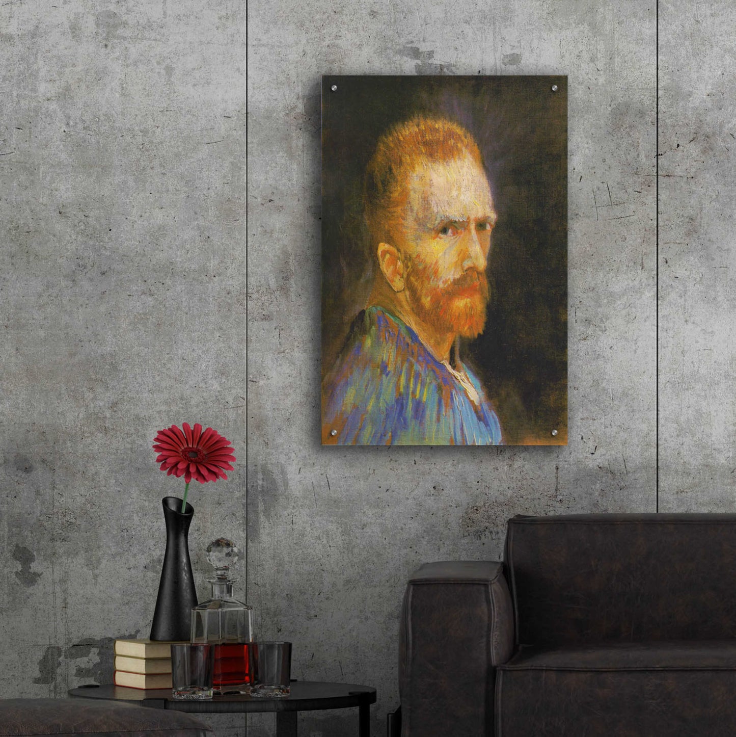 Epic Art 'Selbstbildnis X' by Vincent Van Gogh, Acrylic Glass Wall Art,24x36