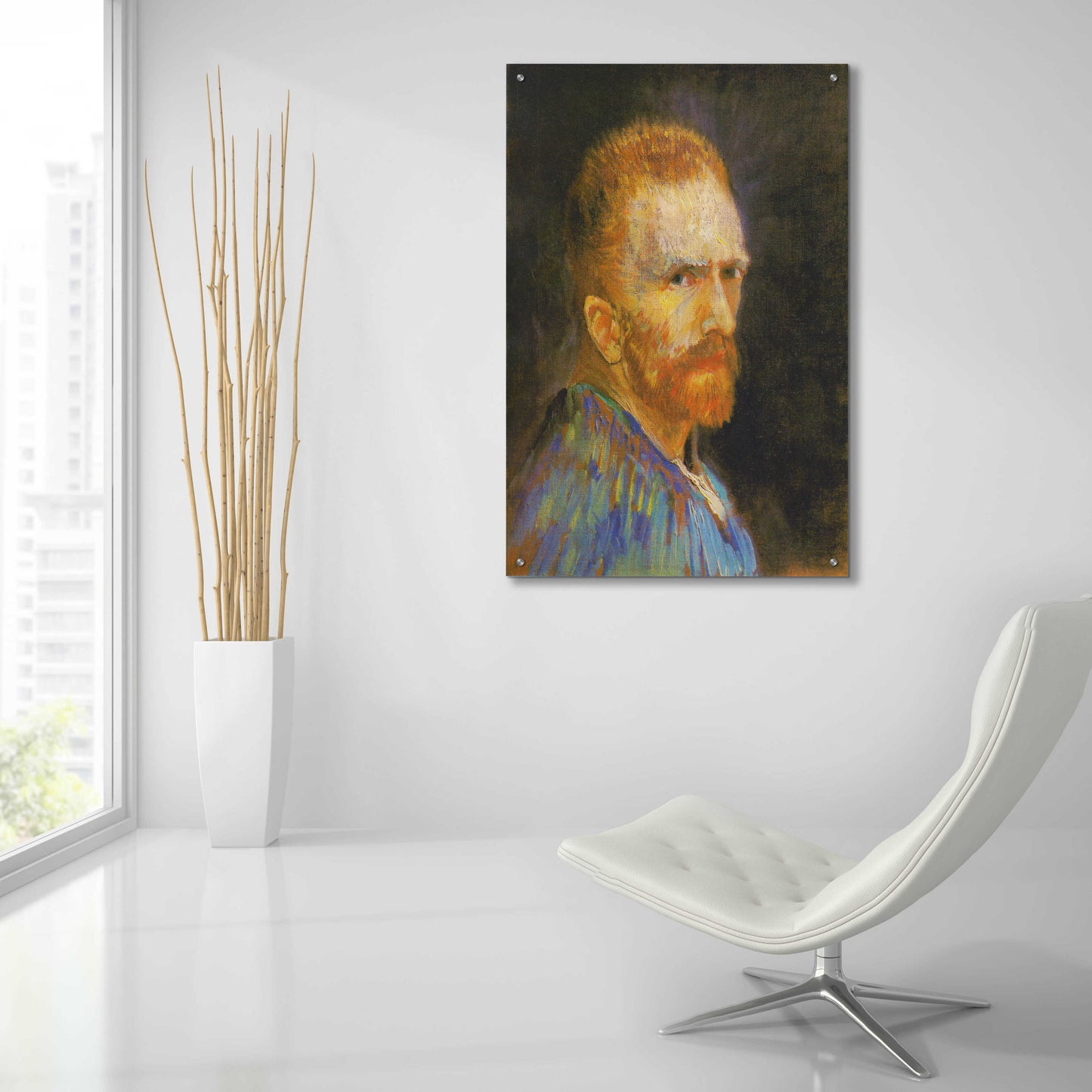 Epic Art 'Selbstbildnis X' by Vincent Van Gogh, Acrylic Glass Wall Art,24x36