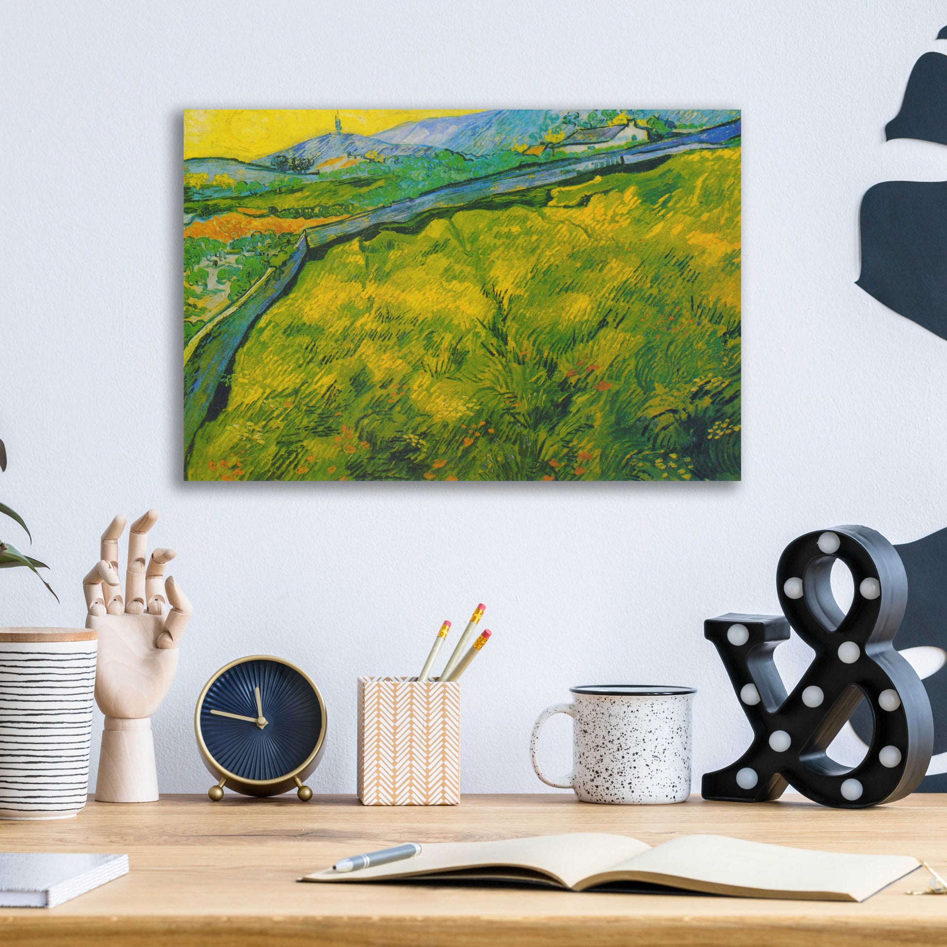 Epic Art 'Seed Field At Sunrise' by Vincent Van Gogh, Acrylic Glass Wall Art,16x12