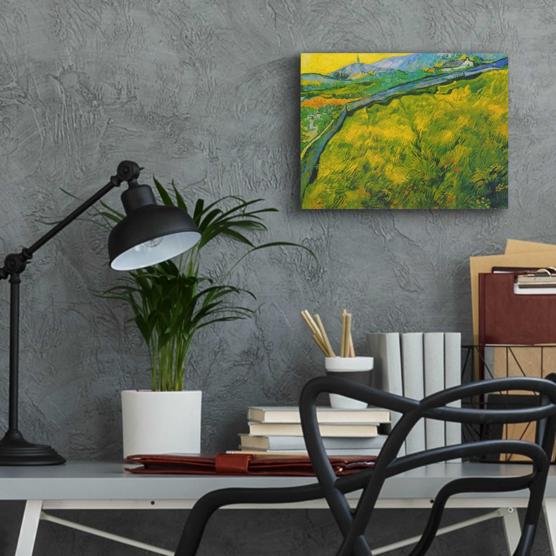 Epic Art 'Seed Field At Sunrise' by Vincent Van Gogh, Acrylic Glass Wall Art,16x12