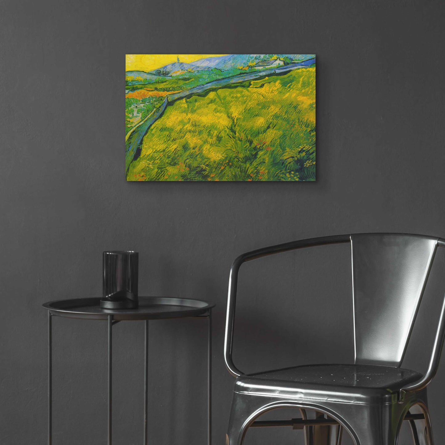 Epic Art 'Seed Field At Sunrise' by Vincent Van Gogh, Acrylic Glass Wall Art,24x16