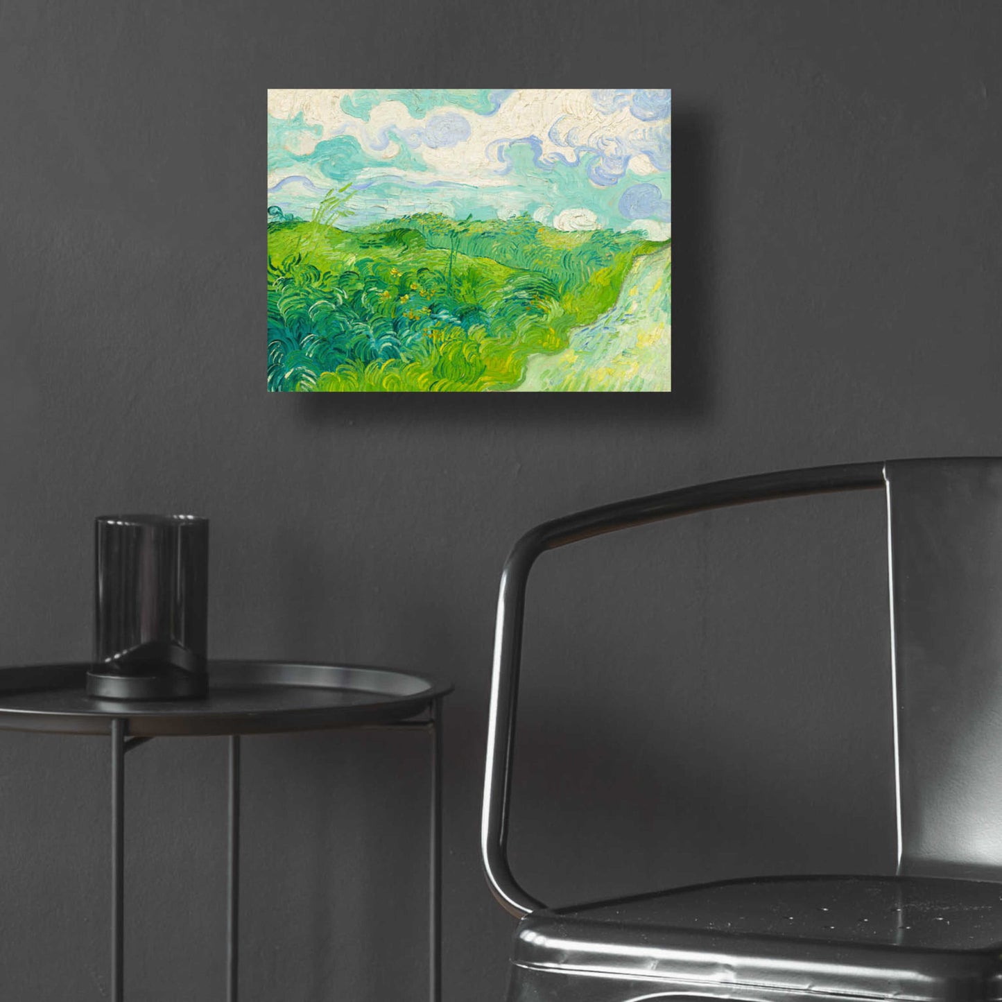 Epic Art 'Green Wheat Fields, Auvers' by Vincent Van Gogh, Acrylic Glass Wall Art,16x12