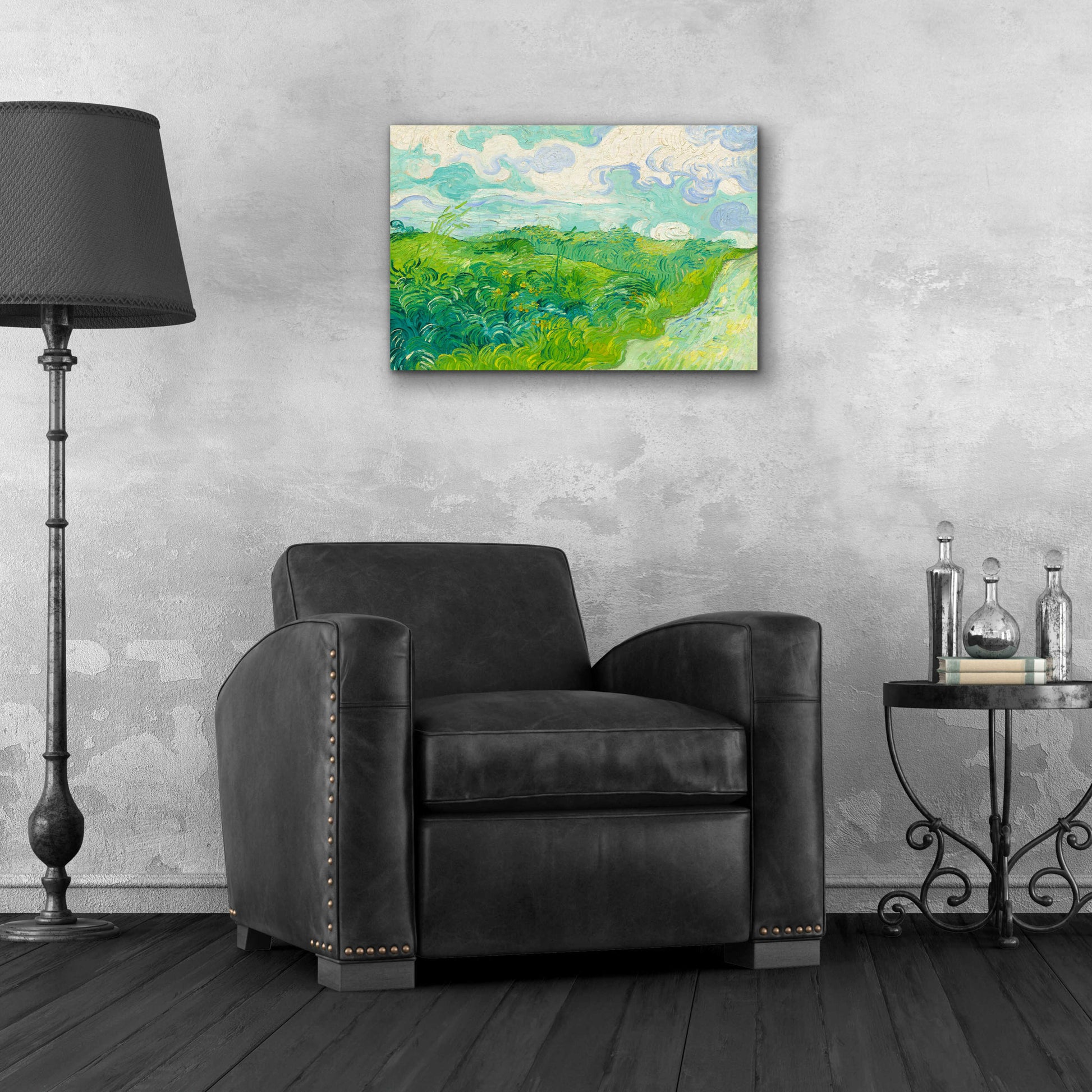 Epic Art 'Green Wheat Fields, Auvers' by Vincent Van Gogh, Acrylic Glass Wall Art,24x16