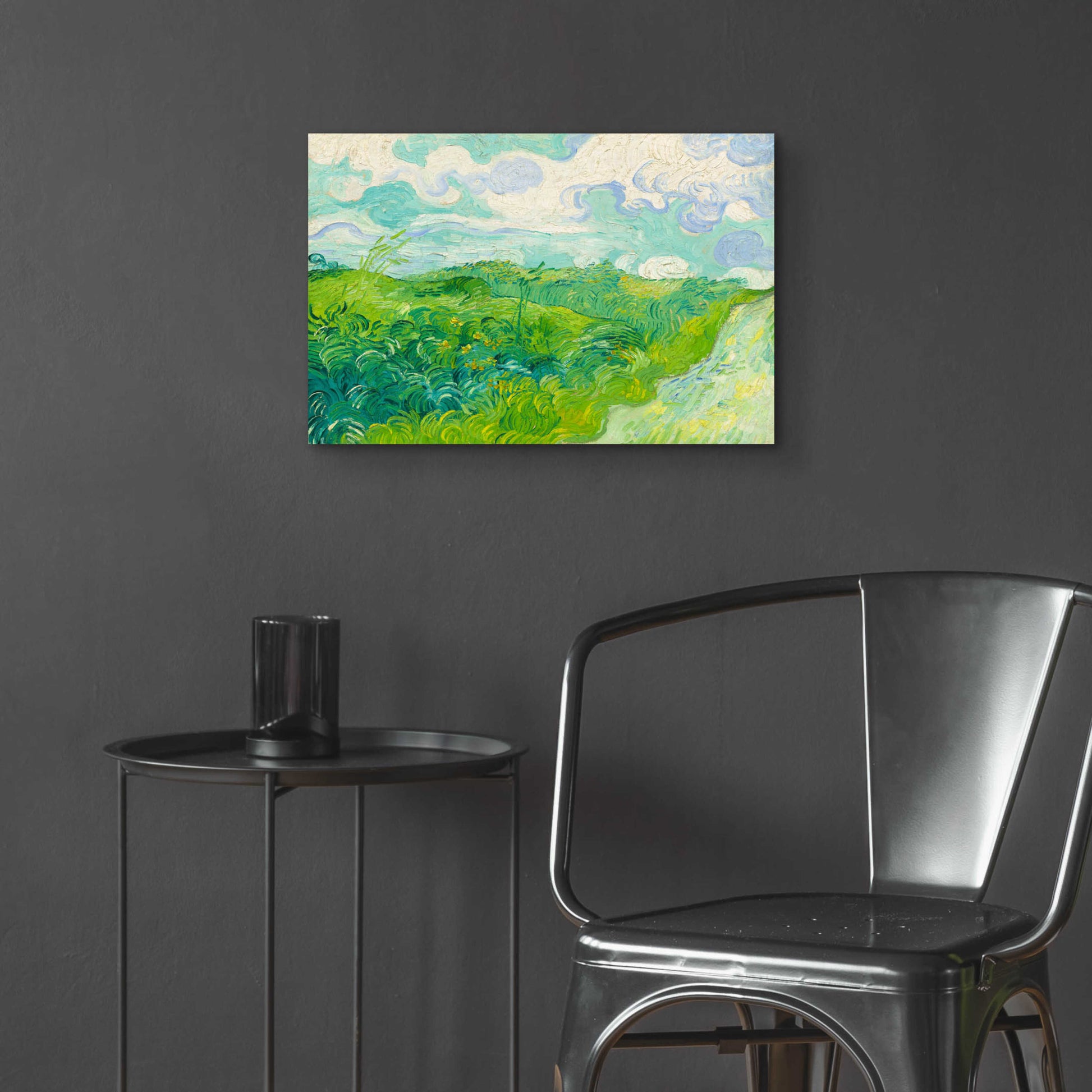 Epic Art 'Green Wheat Fields, Auvers' by Vincent Van Gogh, Acrylic Glass Wall Art,24x16