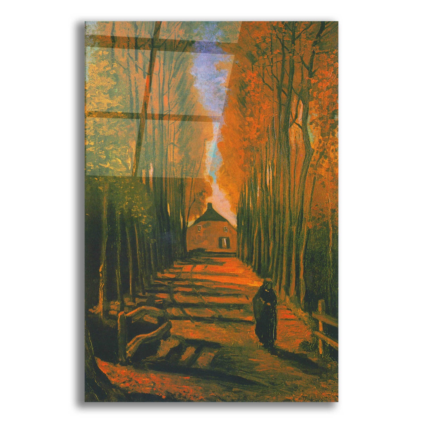 Epic Art 'Poplars In Autumn' by Vincent Van Gogh, Acrylic Glass Wall Art,12x16