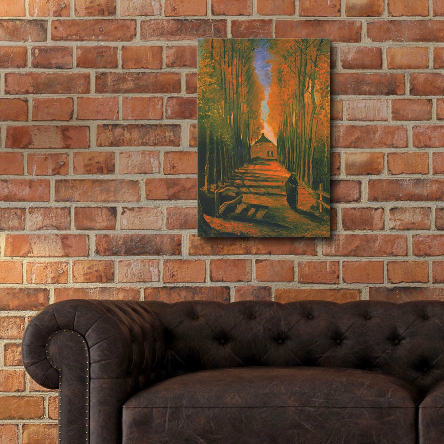 Epic Art 'Poplars In Autumn' by Vincent Van Gogh, Acrylic Glass Wall Art,16x24