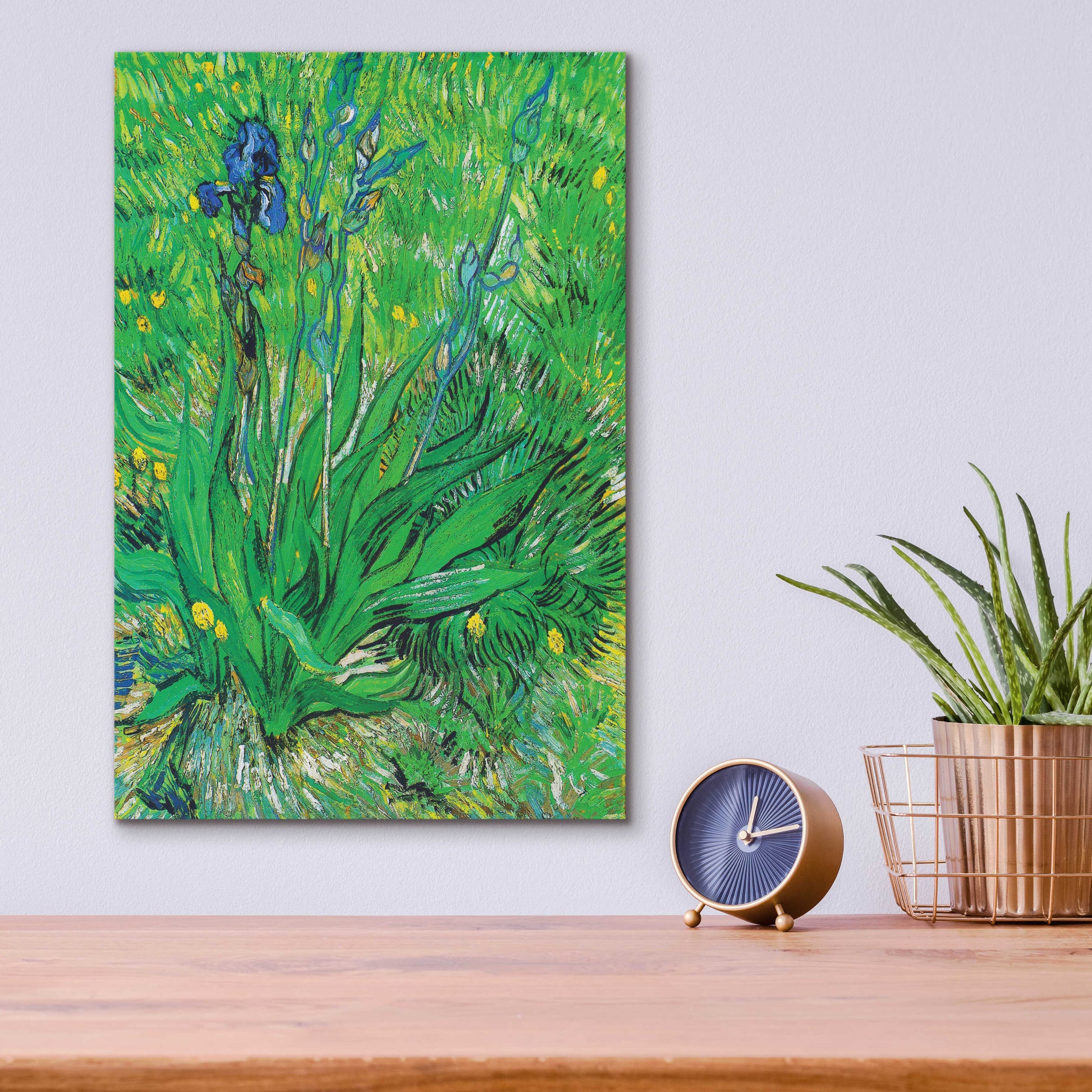 Epic Art 'Iris' by Vincent Van Gogh, Acrylic Glass Wall Art,12x16