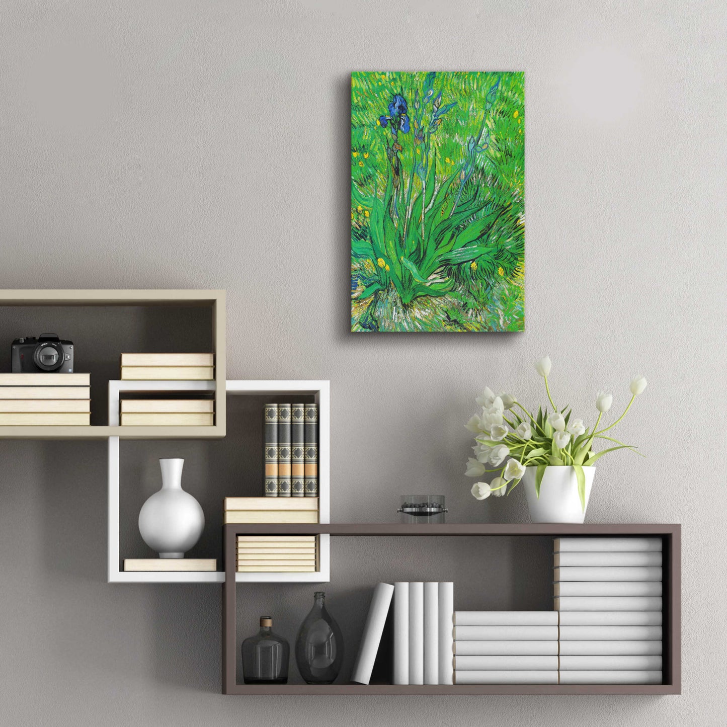 Epic Art 'Iris' by Vincent Van Gogh, Acrylic Glass Wall Art,16x24