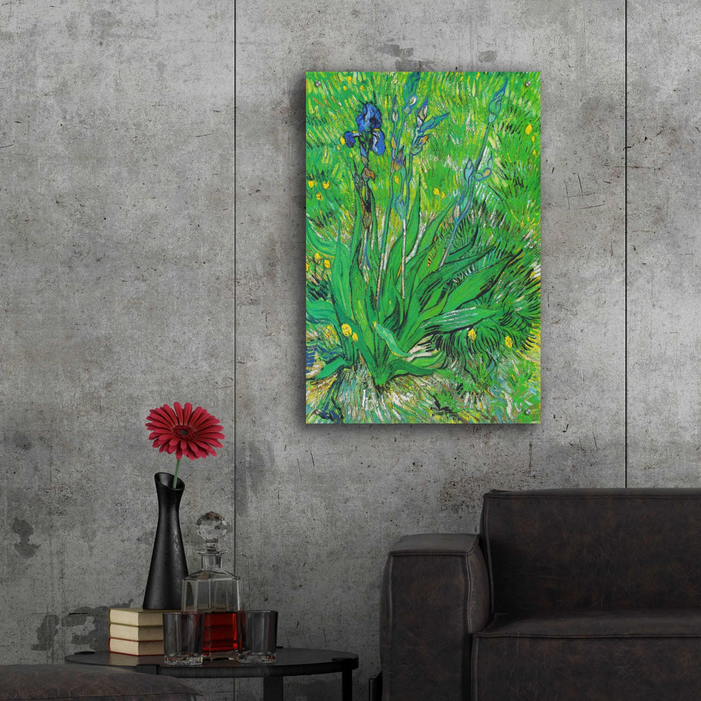 Epic Art 'Iris' by Vincent Van Gogh, Acrylic Glass Wall Art,24x36