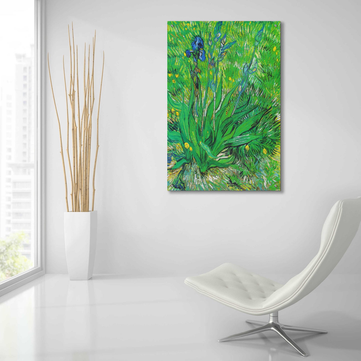 Epic Art 'Iris' by Vincent Van Gogh, Acrylic Glass Wall Art,24x36