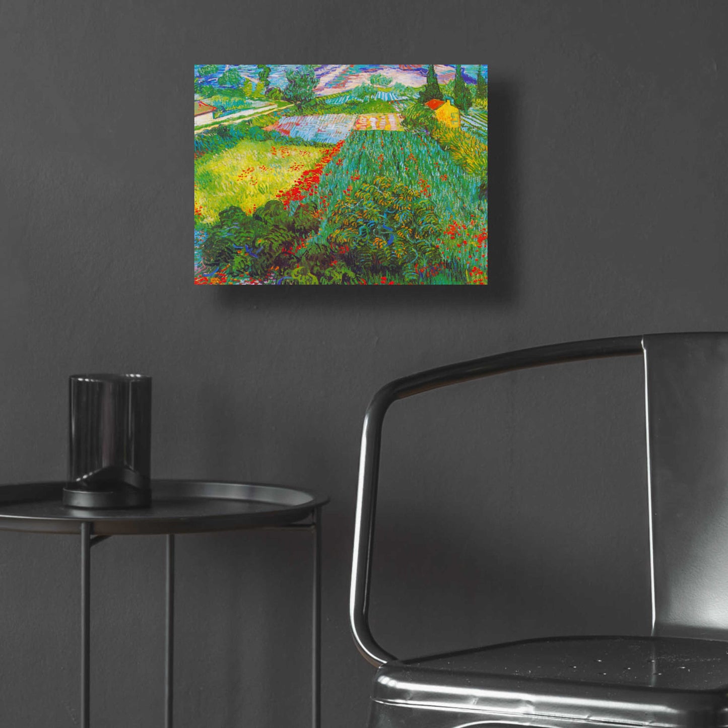 Epic Art 'Field With Poppies 2' by Vincent Van Gogh, Acrylic Glass Wall Art,16x12