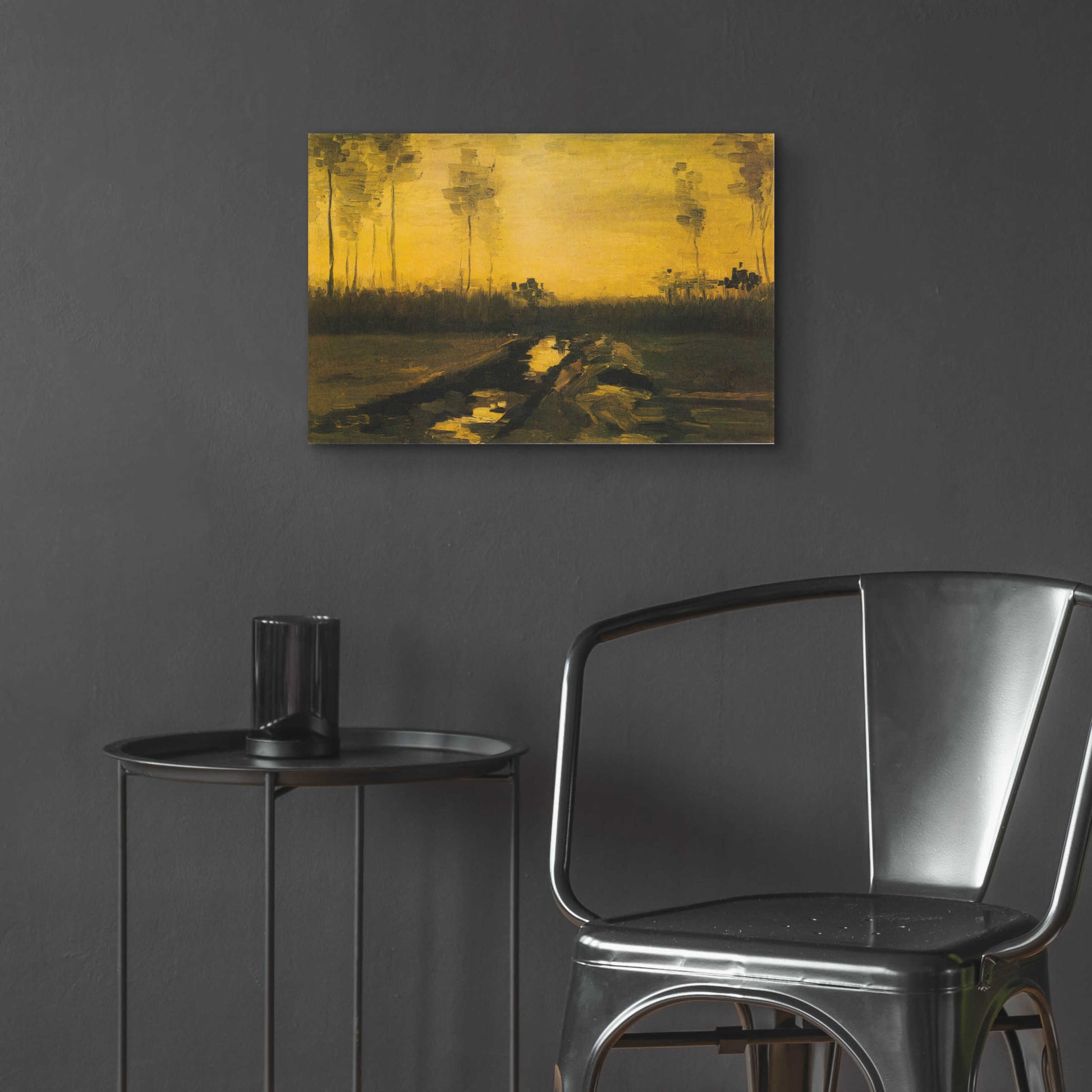 Epic Art 'Evening Landscape Landscape At Dusk' by Vincent Van Gogh, Acrylic Glass Wall Art,24x16