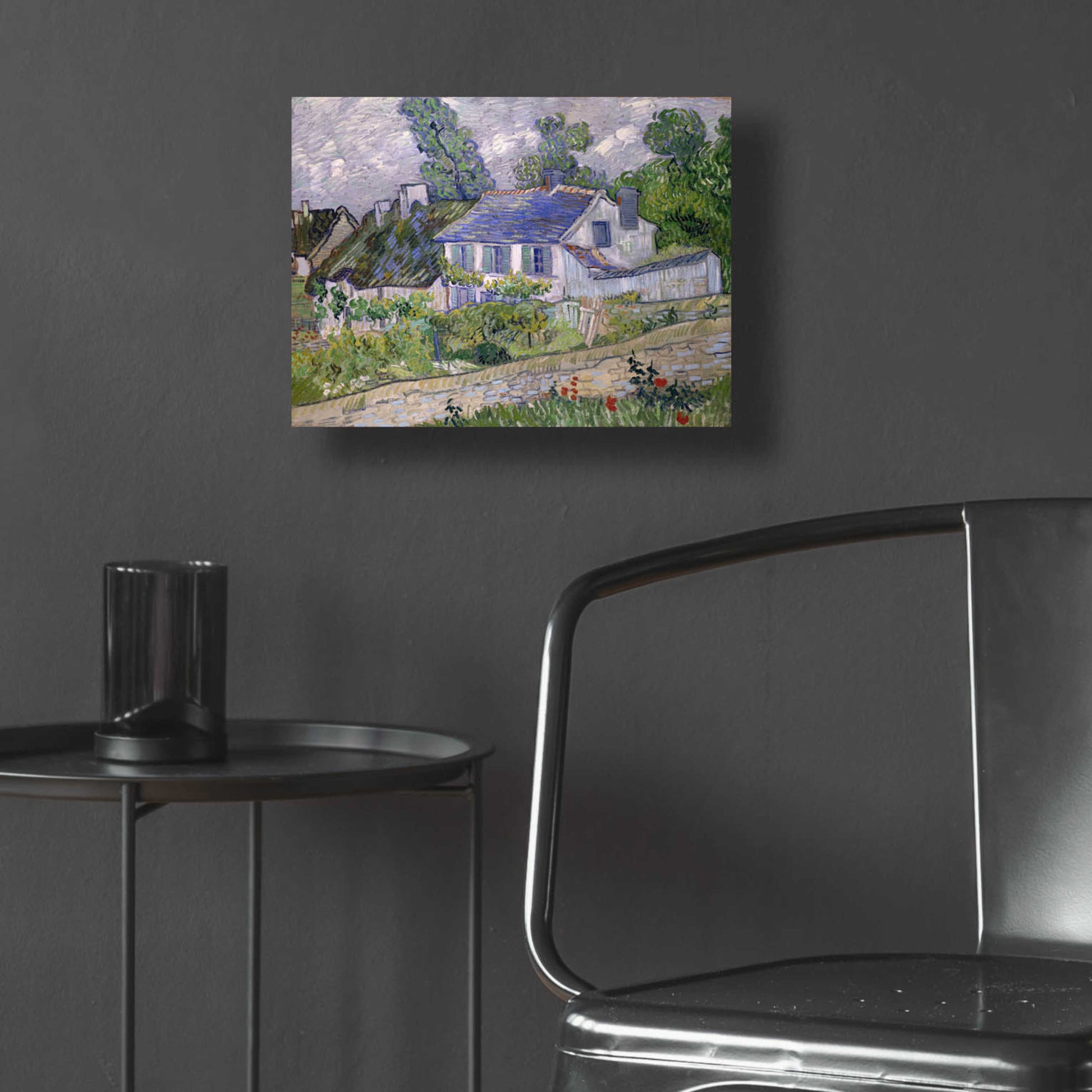 Epic Art 'Houses At Auvers 2' by Vincent Van Gogh, Acrylic Glass Wall Art,16x12