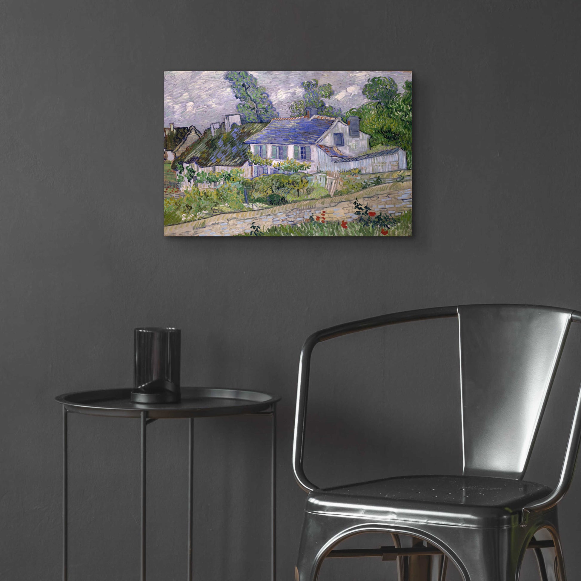 Epic Art 'Houses At Auvers 2' by Vincent Van Gogh, Acrylic Glass Wall Art,24x16