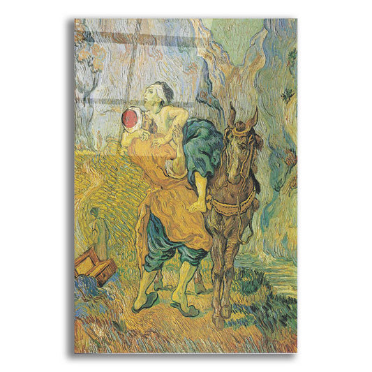 Epic Art 'Der Barmherzige Samariter' by Vincent Van Gogh, Acrylic Glass Wall Art