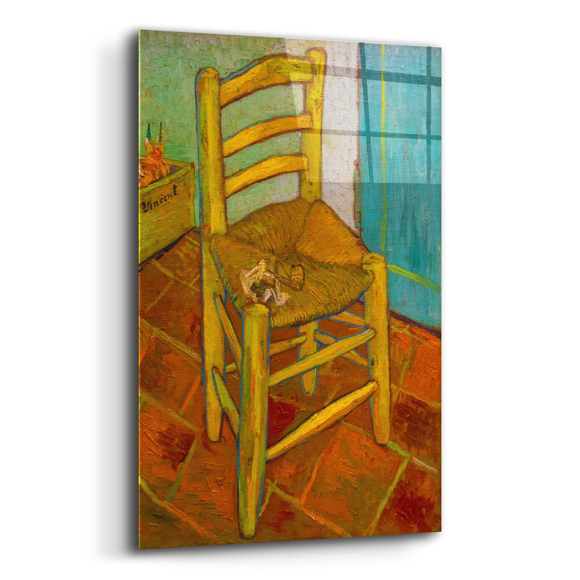 Epic Art 'Van Gogh'S Chair' by Vincent Van Gogh, Acrylic Glass Wall Art,12x16