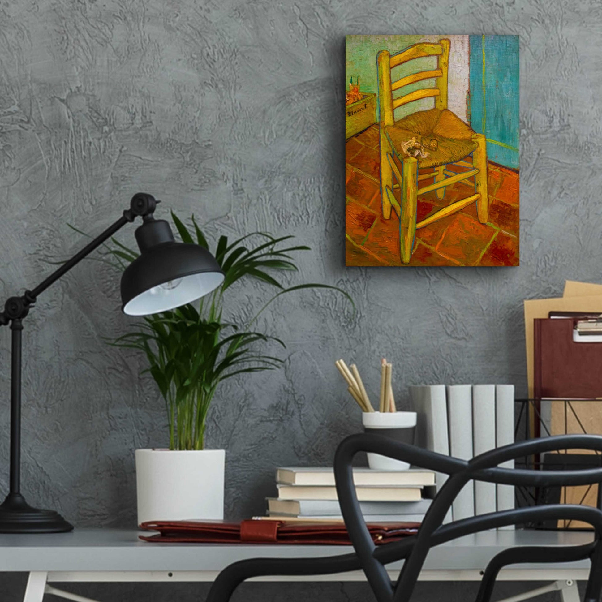 Epic Art 'Van Gogh'S Chair' by Vincent Van Gogh, Acrylic Glass Wall Art,12x16