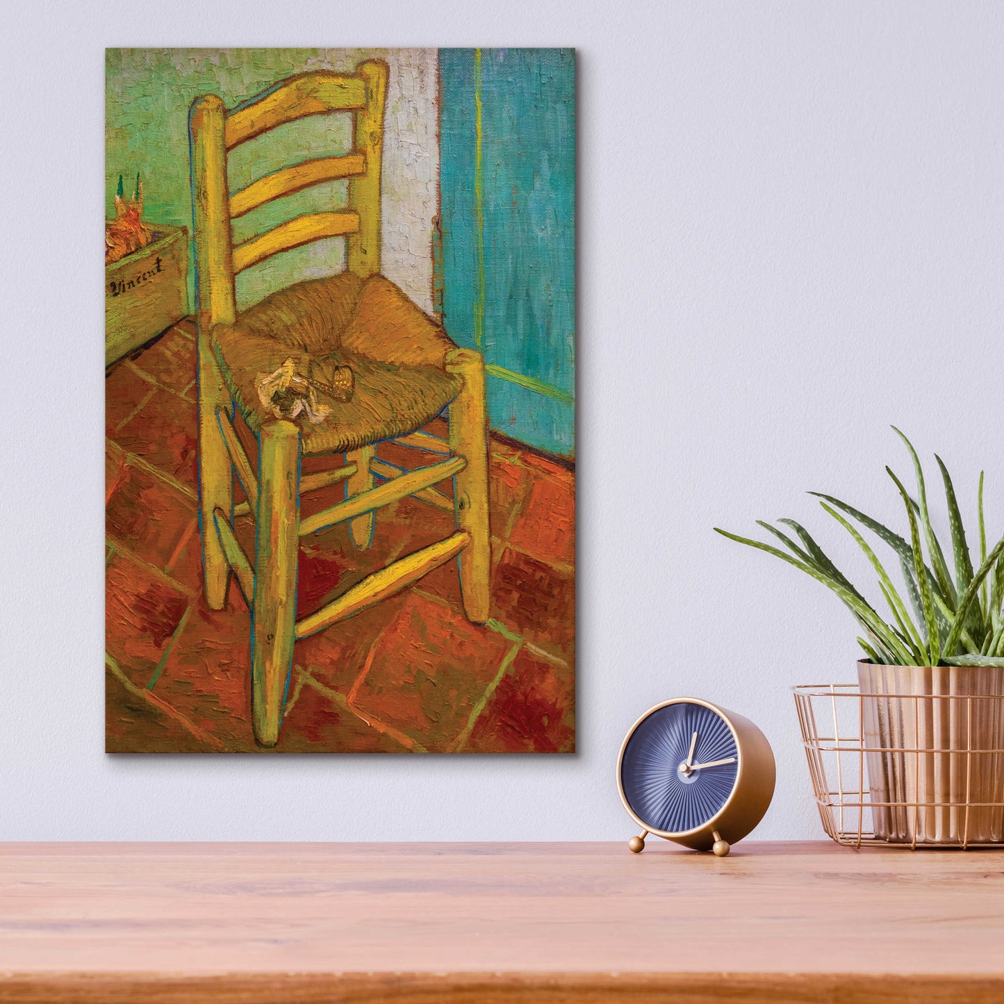 Epic Art 'Van Gogh'S Chair' by Vincent Van Gogh, Acrylic Glass Wall Art,12x16