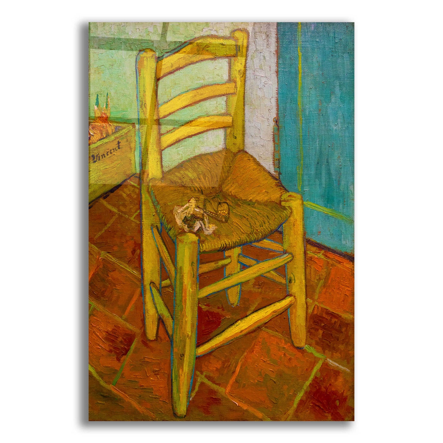 Epic Art 'Van Gogh'S Chair' by Vincent Van Gogh, Acrylic Glass Wall Art,12x16