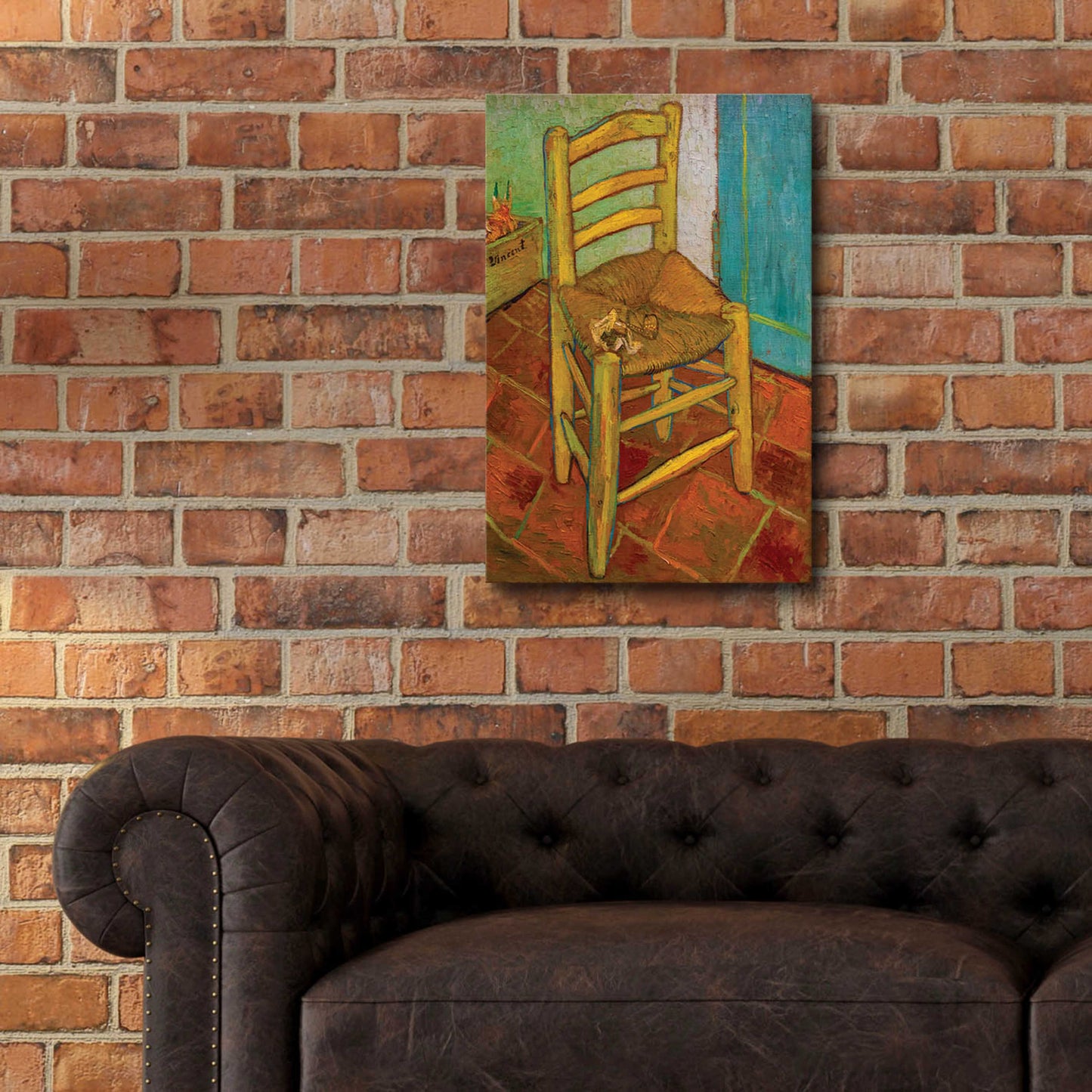 Epic Art 'Van Gogh'S Chair' by Vincent Van Gogh, Acrylic Glass Wall Art,16x24