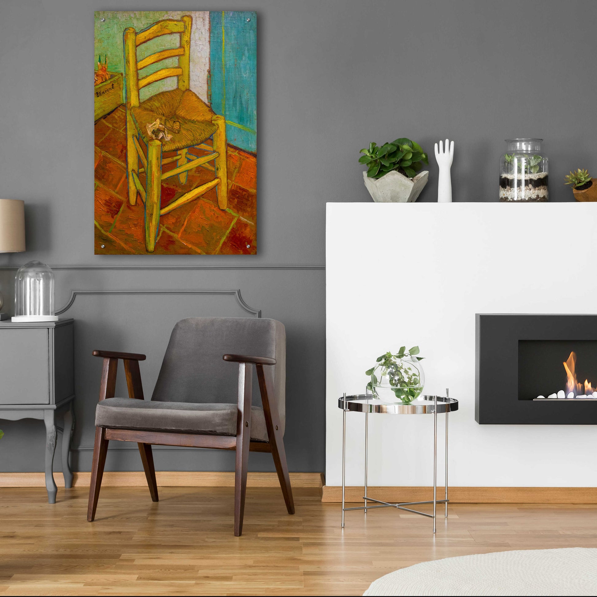 Epic Art 'Van Gogh'S Chair' by Vincent Van Gogh, Acrylic Glass Wall Art,24x36