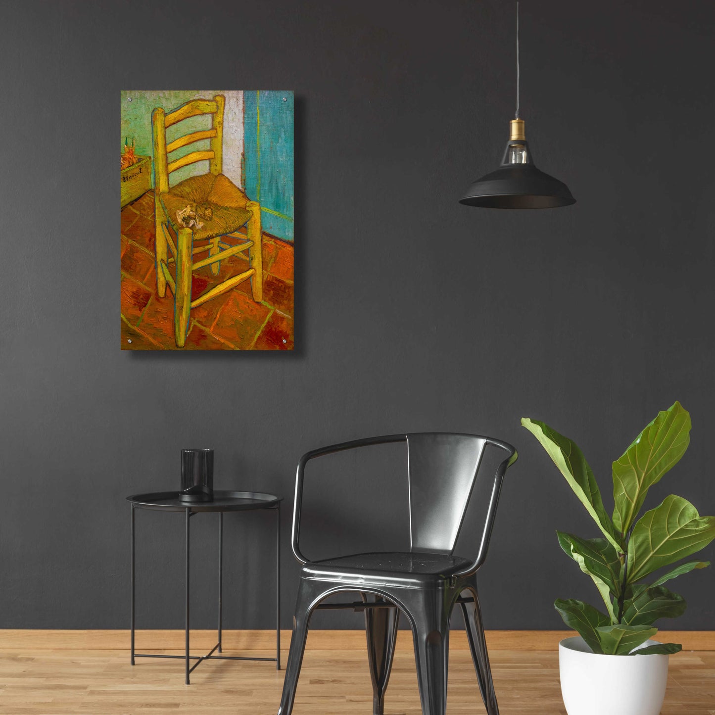 Epic Art 'Van Gogh'S Chair' by Vincent Van Gogh, Acrylic Glass Wall Art,24x36