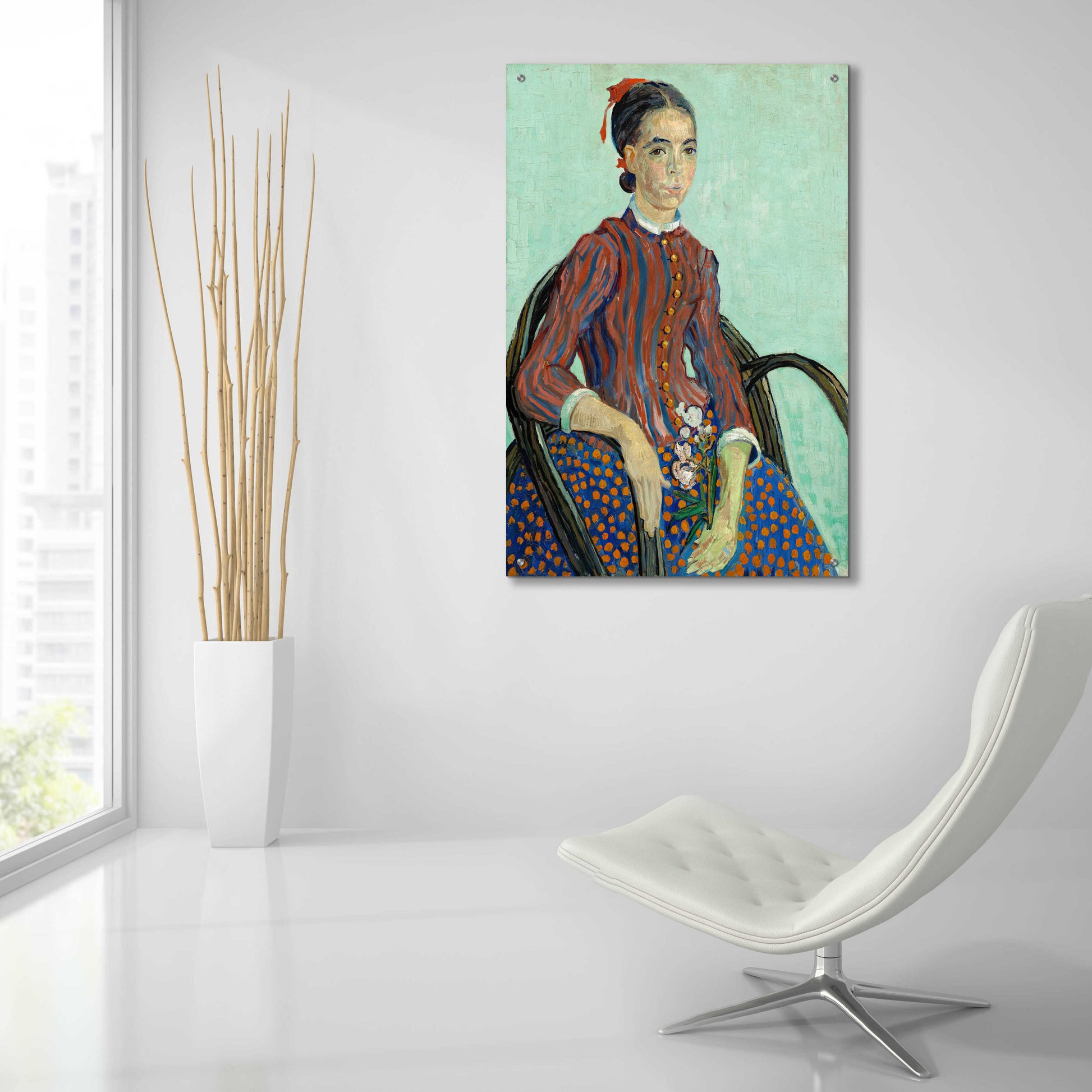 Epic Art 'La Mousme' by Vincent Van Gogh, Acrylic Glass Wall Art,24x36