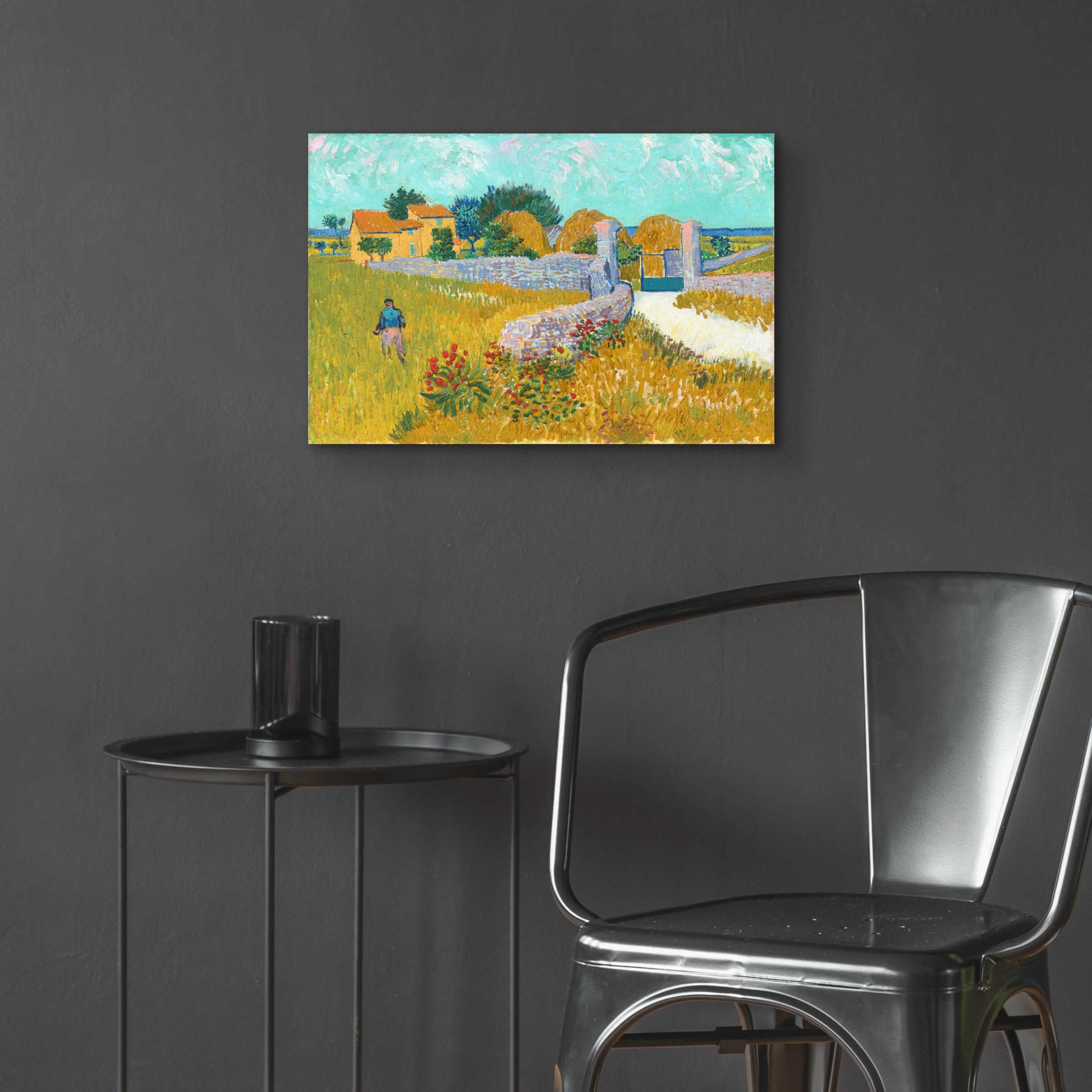 Epic Art 'Farmhouse In Provence' by Vincent Van Gogh, Acrylic Glass Wall Art,24x16